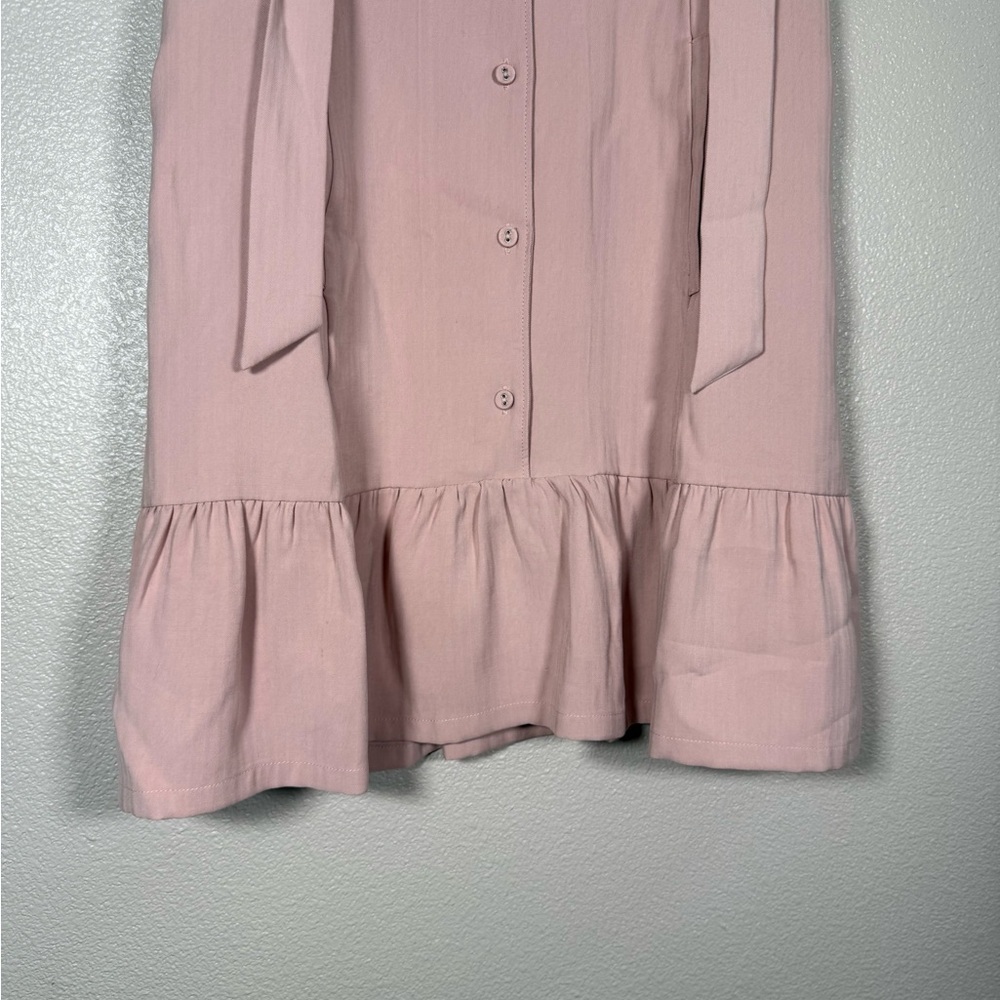PAIGE mayslie shirt dress in blush size small D23 - Picture 9 of 11